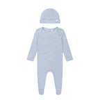 Striped Shoulder Flap 2-Piece Footie Set