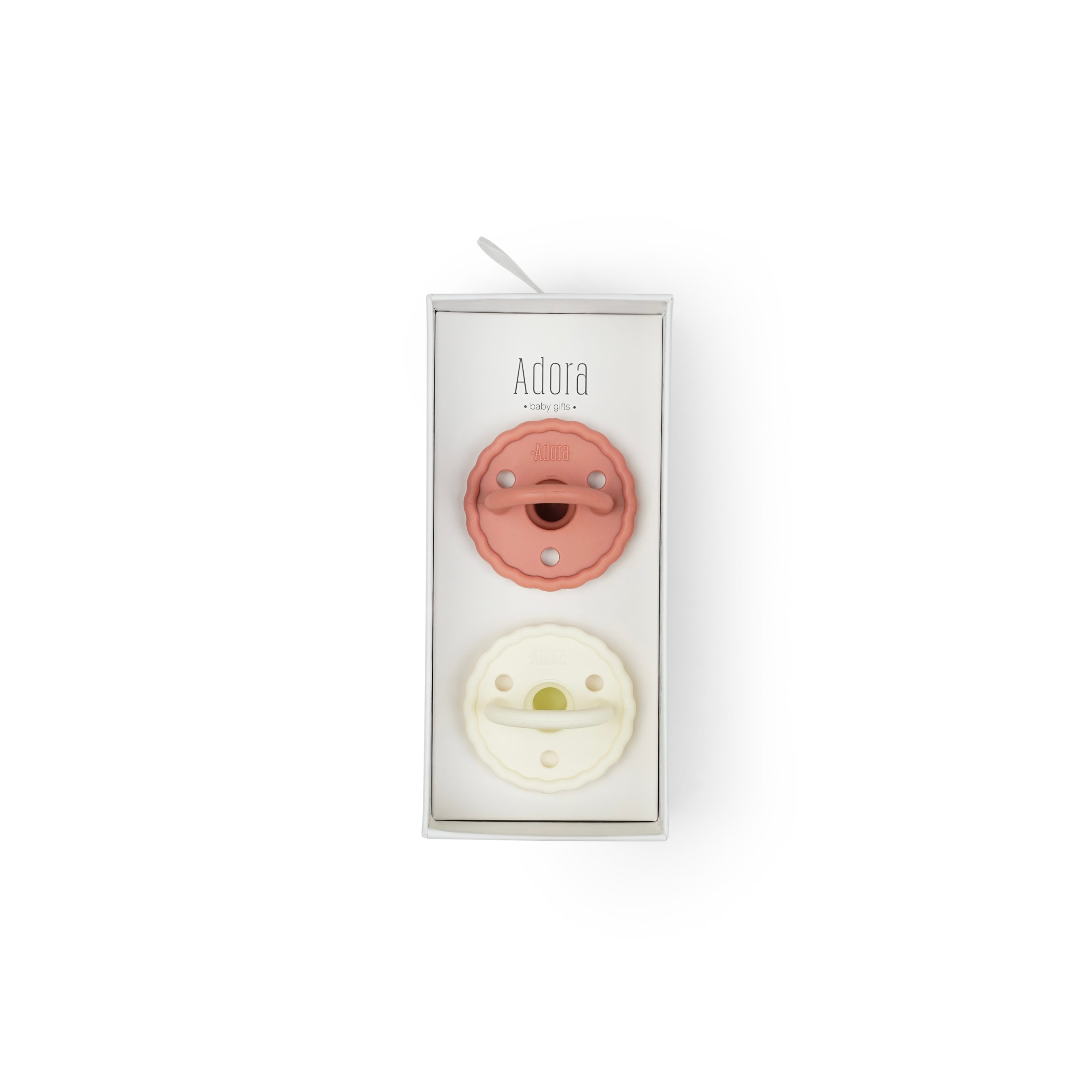 Scalloped // Vanilla - Rosewood Adora Pacifier Set