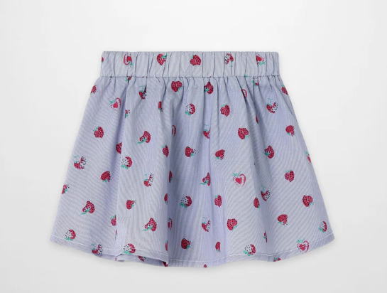 Strawberry Print Skirt