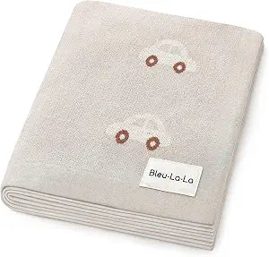 Cotton Luxury Knit Beige Car Swaddle Blanket