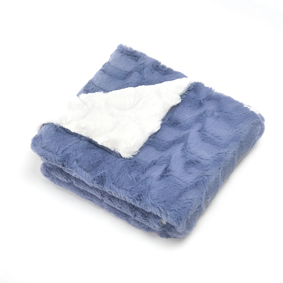 Super Cozy Blue Zig-Zag Fur Blanket (Copy) (Copy)