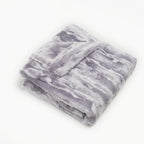 Super Soft Grey Marble Fur Blanket