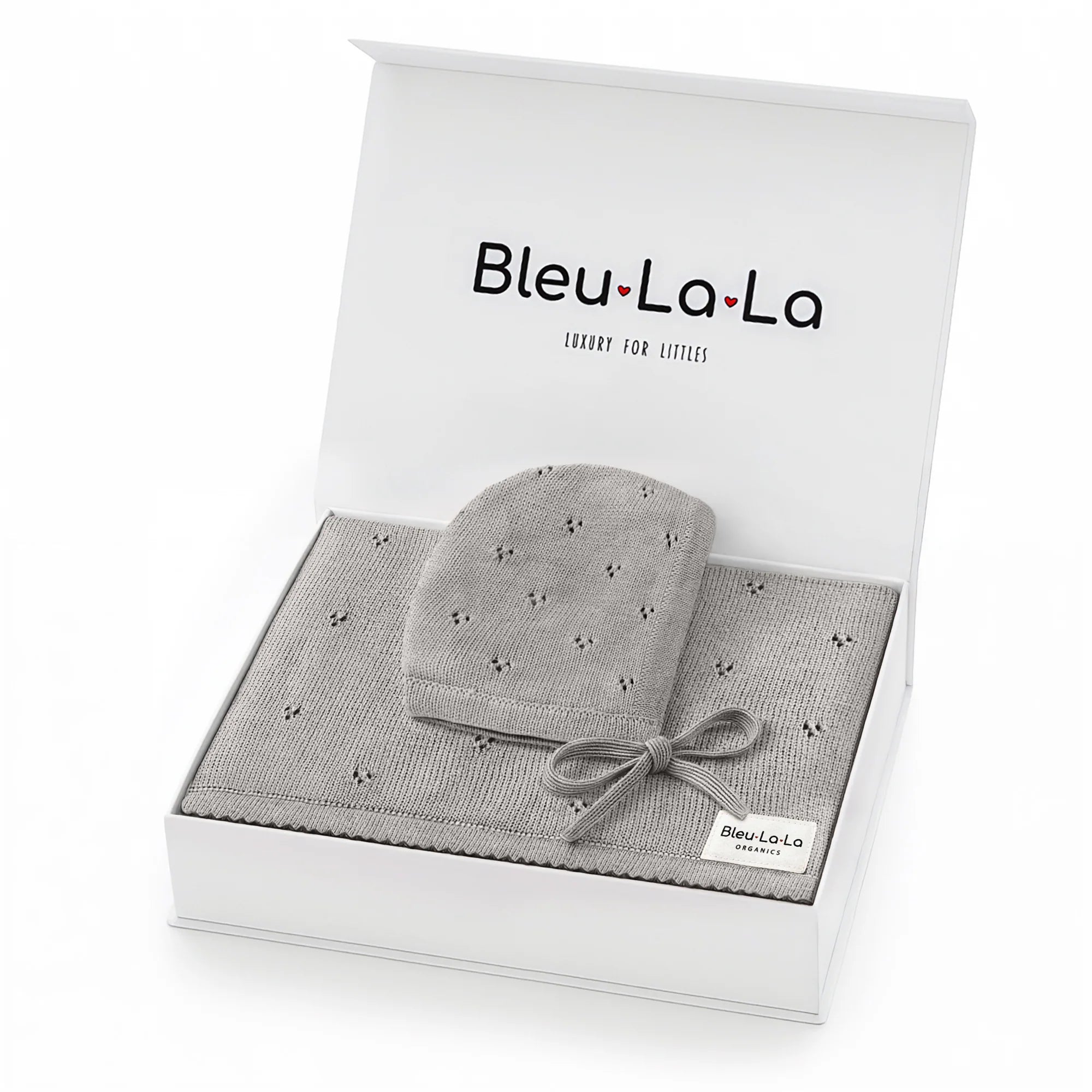 Pointelle Swaddle Blanket + Hat Gift Set