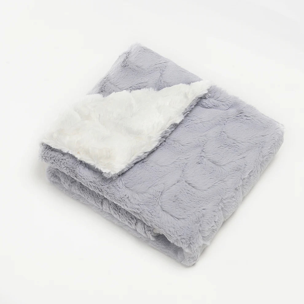 Super Cozy Grey Zig-Zag Fur Blanket (Copy)