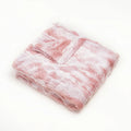 Super Soft Pink Marble Fur Blanket