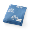Whimsy Collection - Luxury 100% Cotton Knit Swaddle Baby Blue Blanket